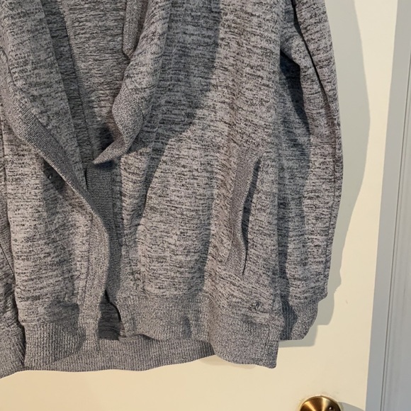 Grey heather open-front hooded cardigan - Picture 3 of 4